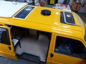 Solar panel, air vent and sun roof fitted