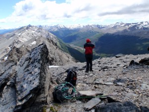 Becca caught in the act of capturing the view