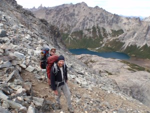 The dramatic traverse up and over between the refugios