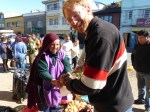 Buying blue (and other) potatoes on Chiloe