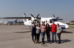 We were the only passengers on the flight out