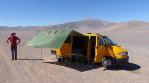 Camping in the middle of the desert