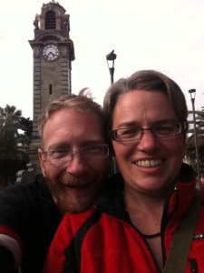 In front of Antafogasta's replica of Big Ben, given by the Brits in recognition of the collaboration with British firms in the area in years gone by