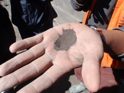 The ore contains silver, titanium and copper