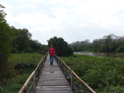 The riverfront walk by the hotel