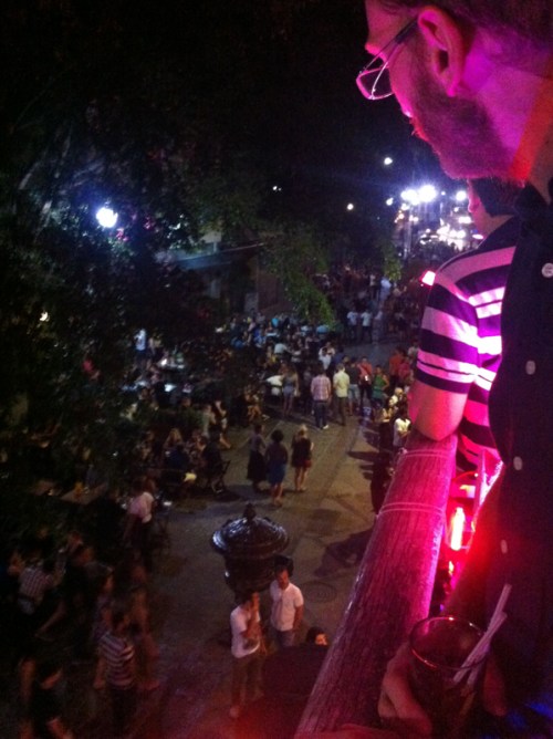 And onto the lively street outside