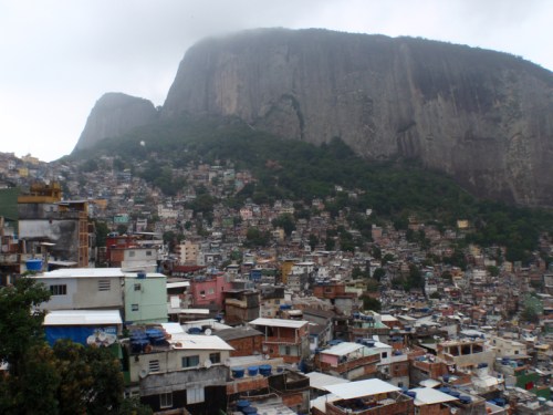 The Favelas climb up the sides of, sometimes, unfeasibly steep hillsides