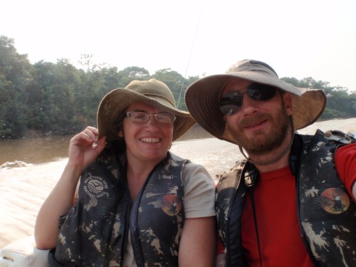 Out on the boast soon after dawn looking for Jaguars